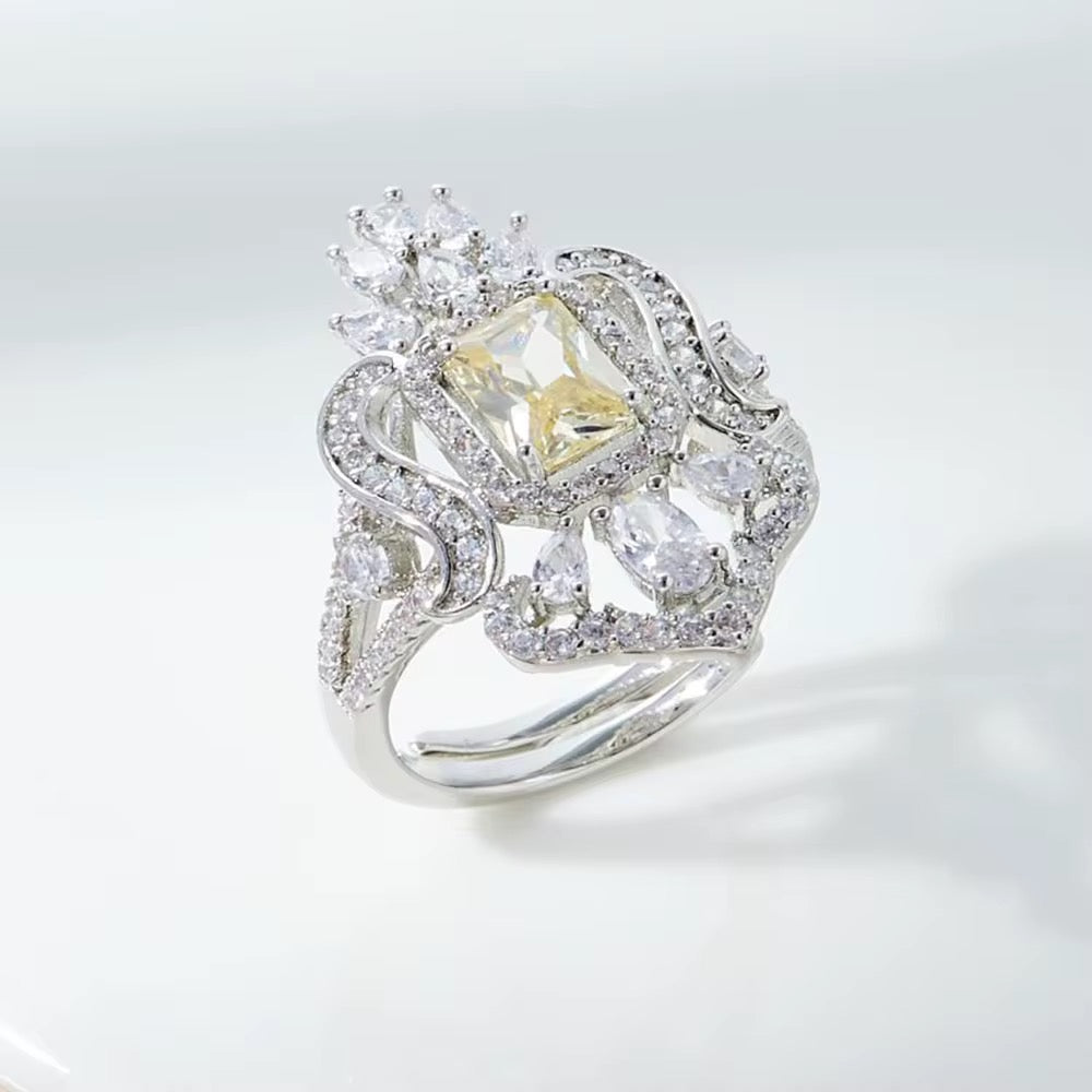 Vintage Detail Yellow Diamond Set