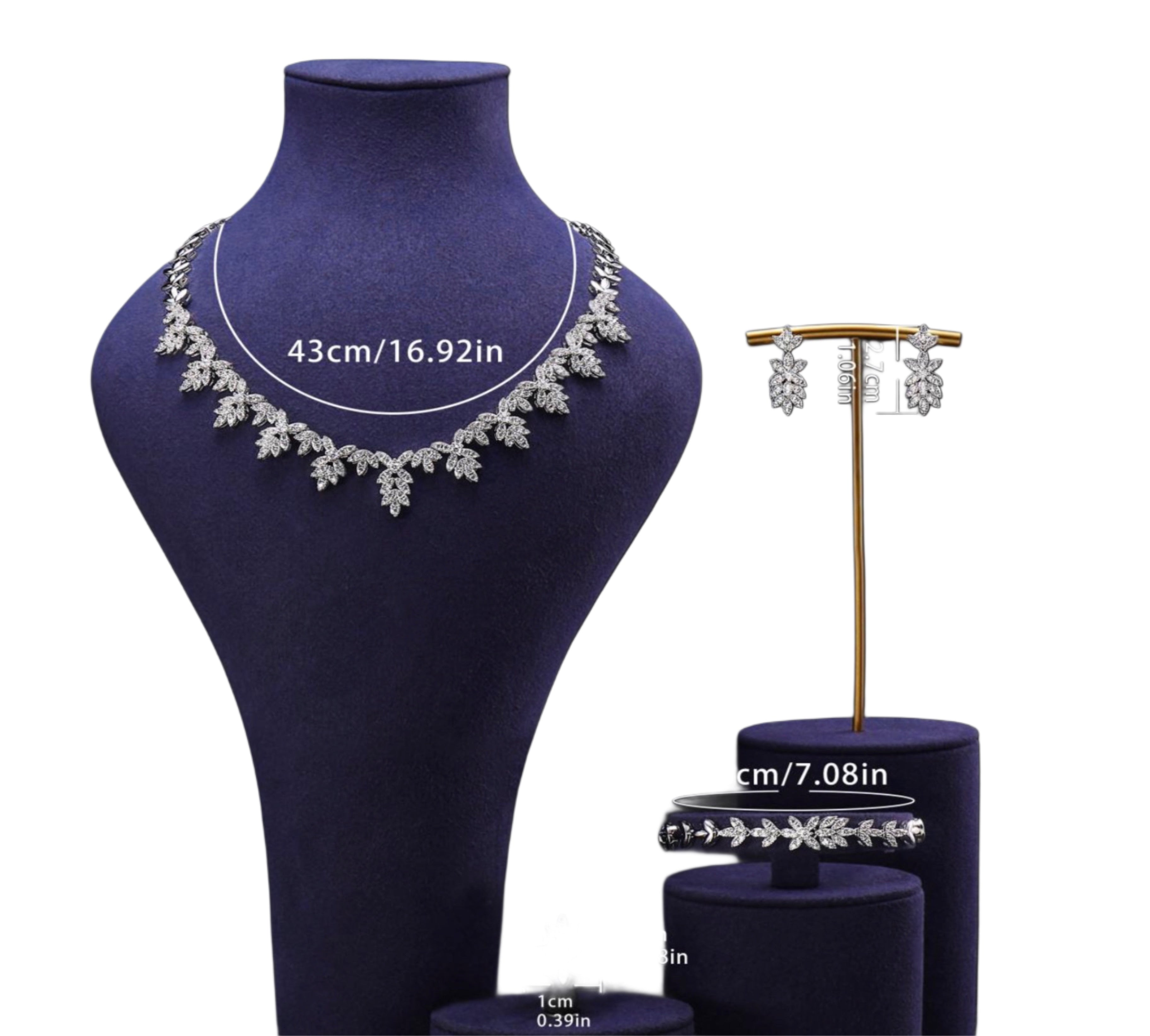 Rhodium Plated Cubic Zirconia