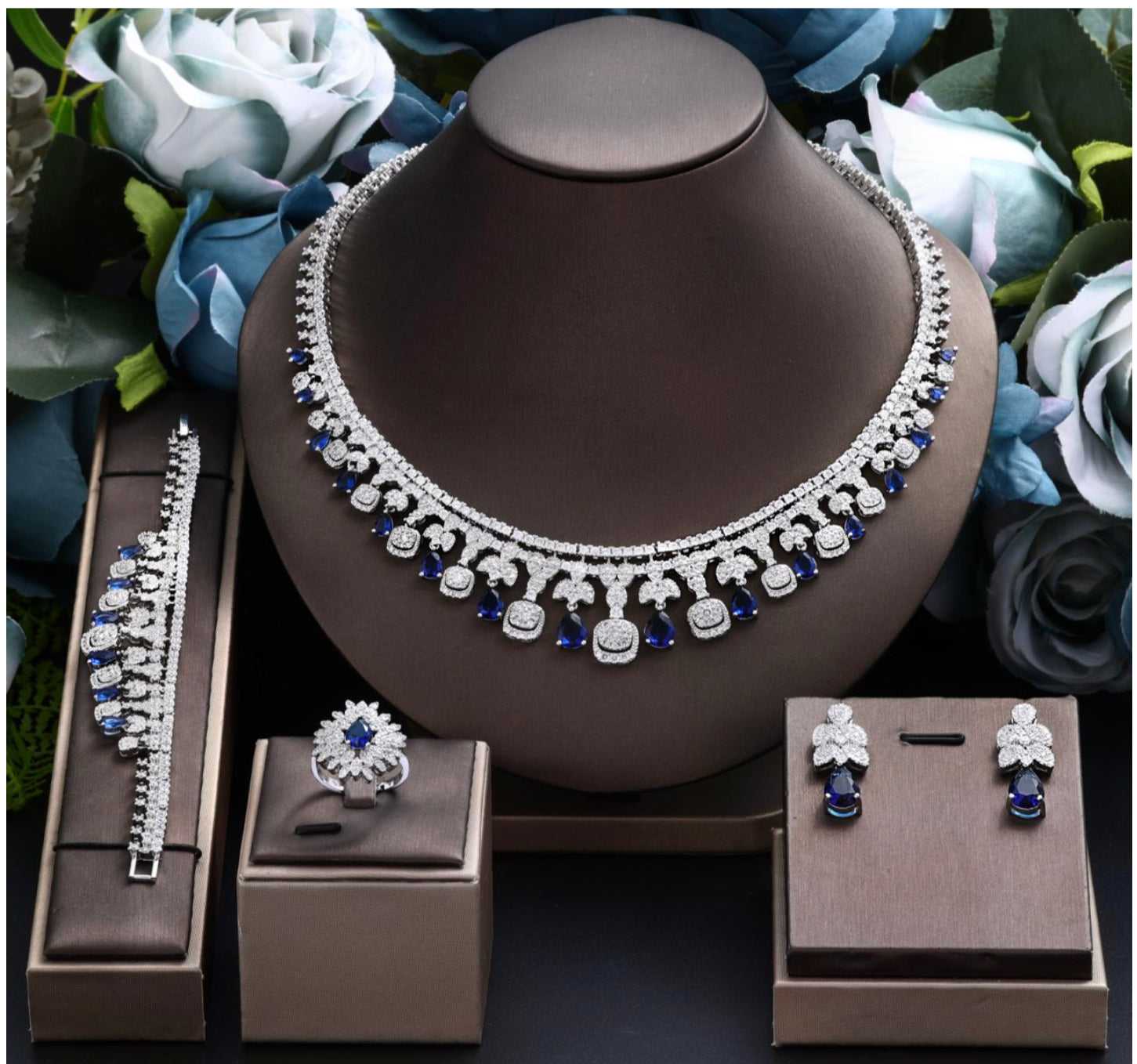 Rhodium Plated Cubic Zirconia