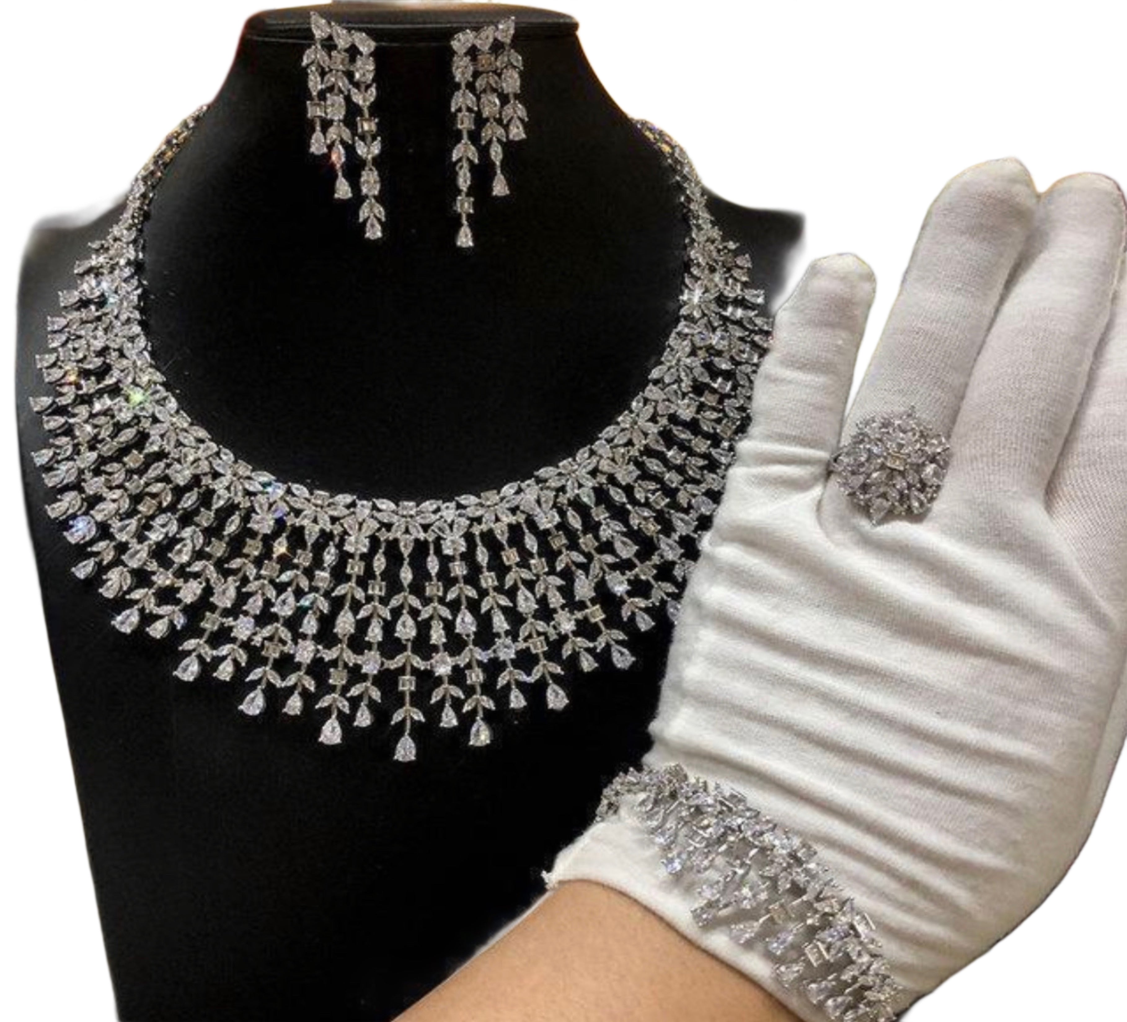 Rhodium Plated Cubic Zirconia