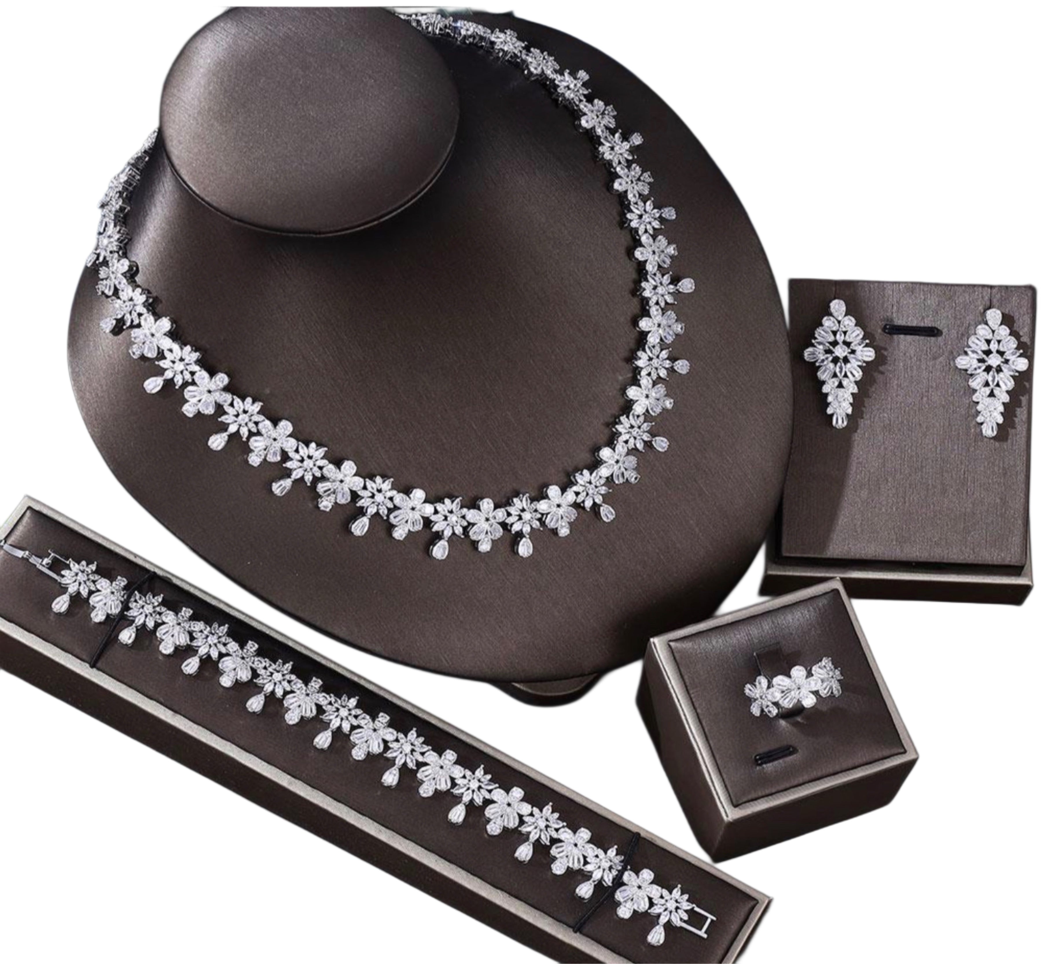 Rhodium Plated Cubic Zirconia