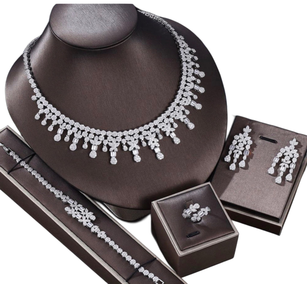 Rhodium Plated Cubic Zirconia