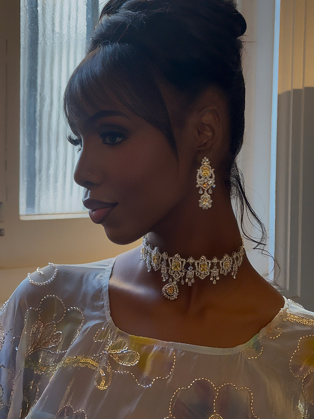 Vintage Detail Yellow Diamond Set