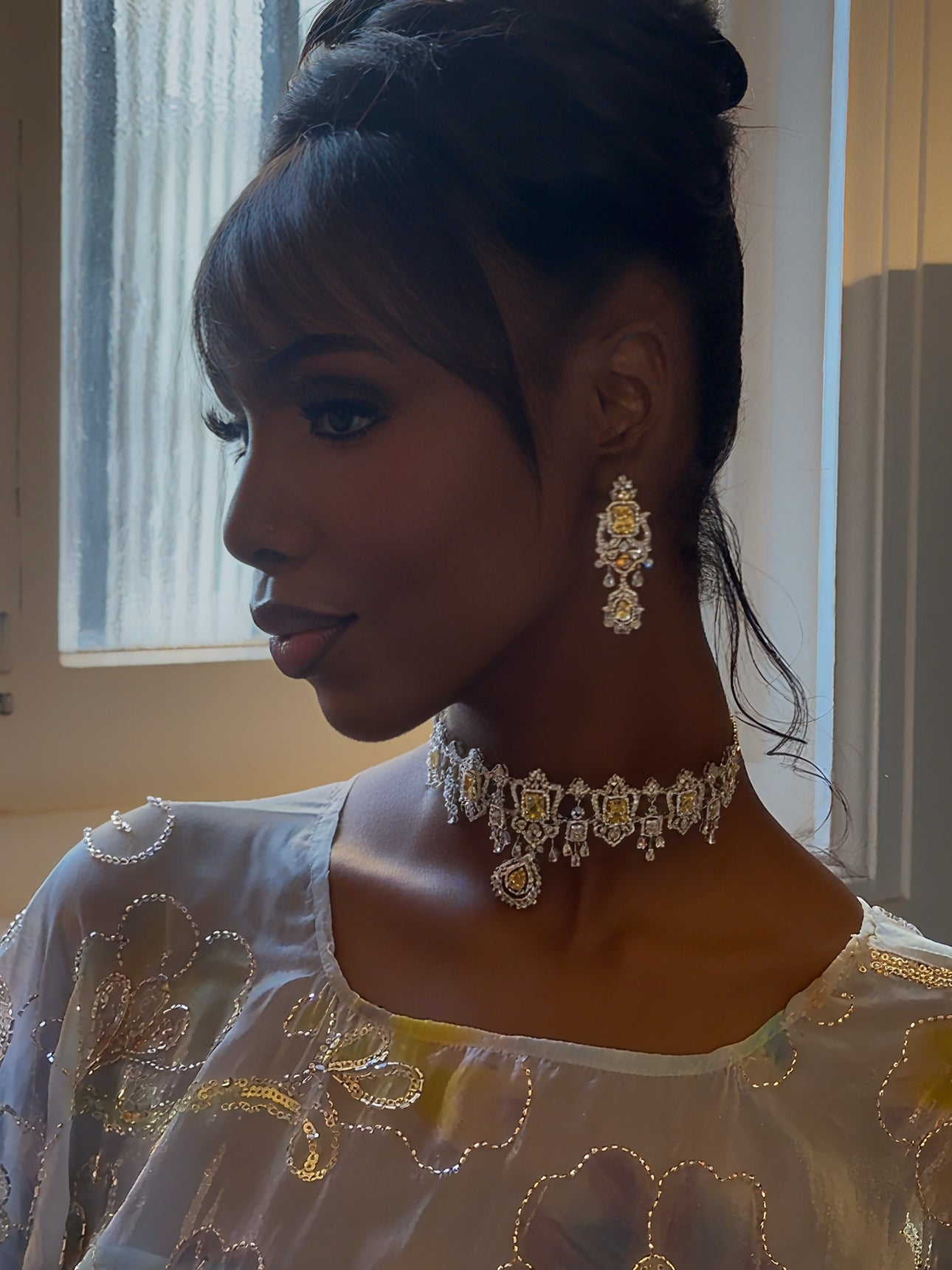 Vintage Detail Yellow Diamond Set