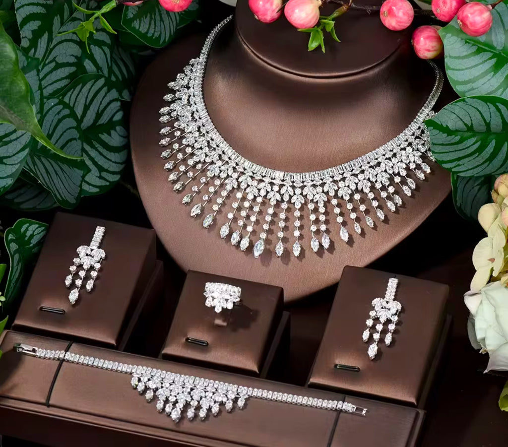 Rhodium Plated Cubic Zirconia